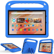 For Amazon Kindle Fire HD 10 2023 Handle EVA Shockproof Tablet Case with Holder(Blue)
