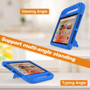For Amazon Kindle Fire HD 10 2023 Handle EVA Shockproof Tablet Case with Holder(Blue)