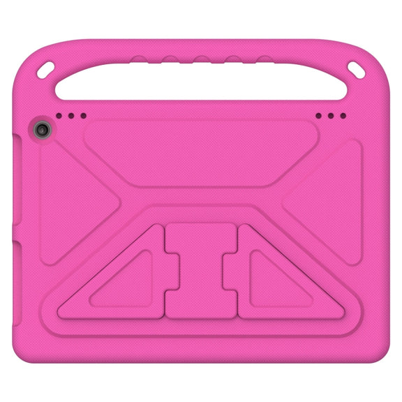 For Amazon Kindle Fire HD 10 2023 Handle EVA Shockproof Tablet Case with Holder(Rose Red)