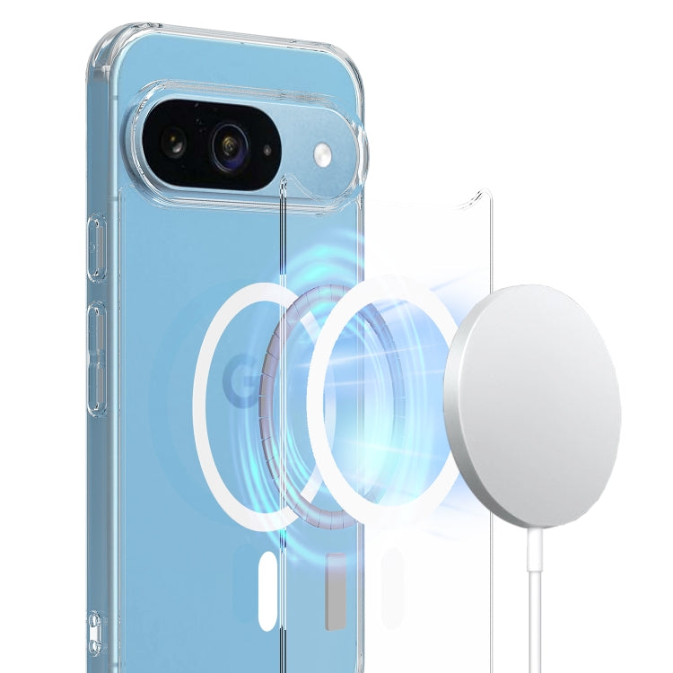 For Google Pixel 9 MagSafe Clear Acrylic PC Hybrid TPU Phone Case(Transparent)
