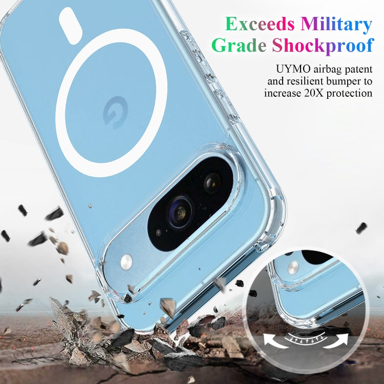For Google Pixel 9 MagSafe Clear Acrylic PC Hybrid TPU Phone Case(Transparent)