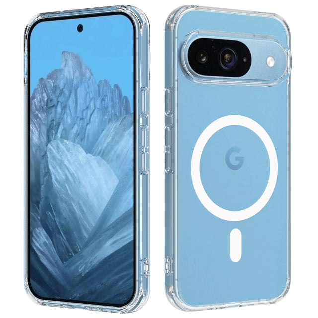 For Google Pixel 9 MagSafe Clear Acrylic PC Hybrid TPU Phone Case(Transparent)