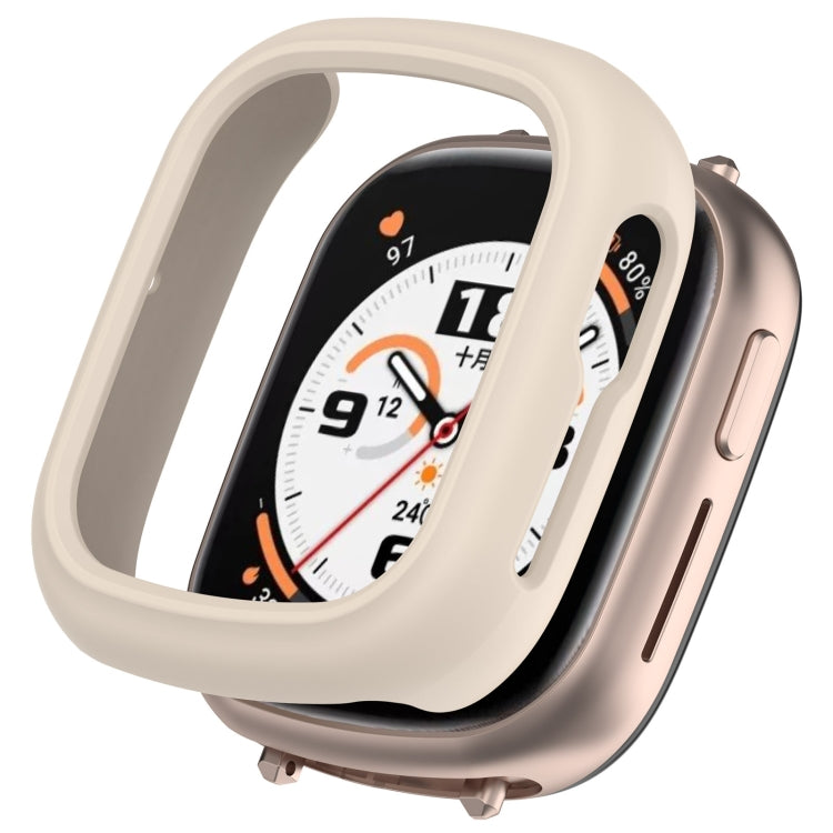 For Honor Watch 4 Half Coverage Hollow PC Watch Protective Case(Ivory White)