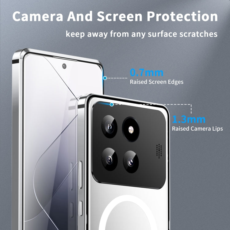 For Xiaomi 14 Pro Aromatherapy Magnetic Metal Phone Case(Silver)