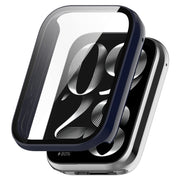 For Xiaomi Mi Band 8 Pro PC + Tempered Glass Film Integrated Watch Protective Case(Ink Blue)
