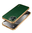 For iPhone 15 Pro Max SULADA TPU + Litchi Texture Leather Phone Case(Green) - iPhone 15 Pro Max Cases by SULADA | Online Shopping South Africa | PMC TechLife | Buy Now Pay Later Mobicred