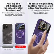 For iPhone 13 Pro Large Window MagSafe Magnetic Holder Phone Case(Sky Blue)