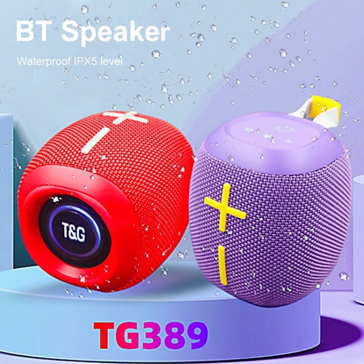 T&G TG-389 Portable Outdoor IPX5 Water-resistant Wireless Bluetooth Speaker(Black)