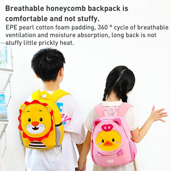 Children Cartoon Anti-Lost Small School Bag Backpack(Dinosaur Duck)
