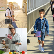For Samsung Galaxy Tab S9+ 360 Degree Rotation PC Contrast Silicone Tablet Case(Black)