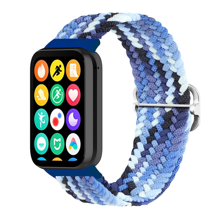 For Xiaomi Smart Band 9 Pro / 8 Pro 18mm Buckle Nylon Braided Watch Band(Bright Blue)