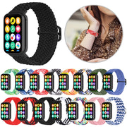 For Xiaomi Smart Band 9 Pro / 8 Pro 18mm Buckle Nylon Braided Watch Band(Bright Red)
