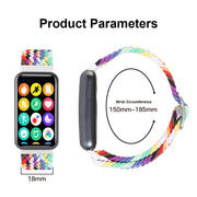 For Xiaomi Smart Band 9 Pro / 8 Pro 18mm Buckle Nylon Braided Watch Band(Black)