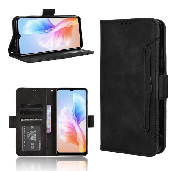 For Doogee X98 Skin Feel Calf Texture Card Slots Leather Phone Case(Black)