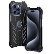 For iPhone 15 Pro R-JUST Batman Hollow Metal Phone Protective Case(Black) - iPhone 15 Pro Cases by R-JUST | Online Shopping South Africa | PMC TechLife | Buy Now Pay Later Mobicred