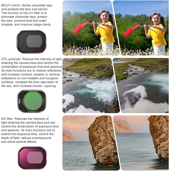 For DJI Mini 4 Pro STARTRC Drone Lens Filter, Lens:CPL ND8/16/32/64/256