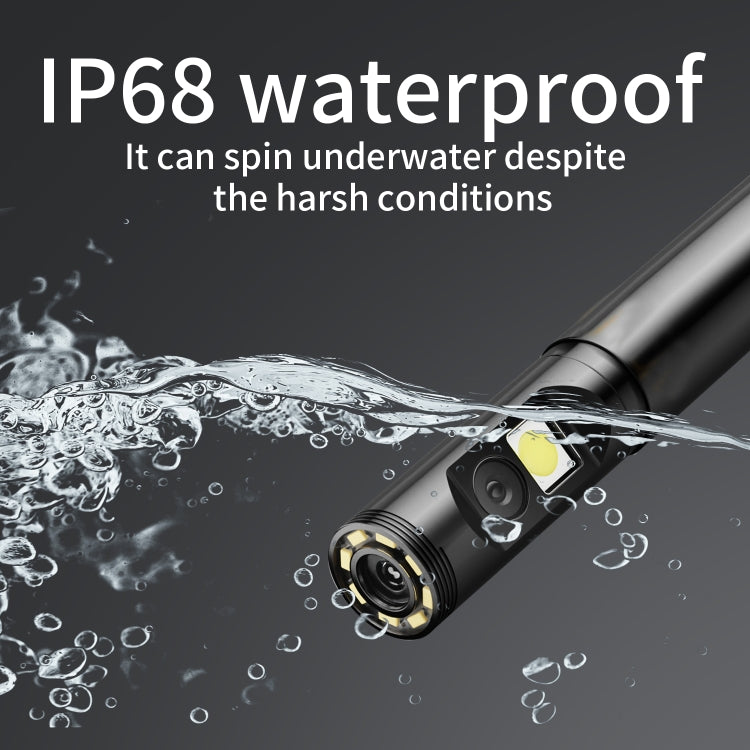 P120 Rotatable 8mm Dual Lenses Industrial Endoscope with Screen, 16mm Tail Pipe Diameter, Spec:5m Tube