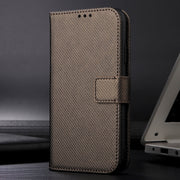 For iPhone 16 Pro Diamond Texture Leather Phone Case(Brown)