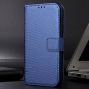 For iPhone 16 Plus Diamond Texture Leather Phone Case(Blue)