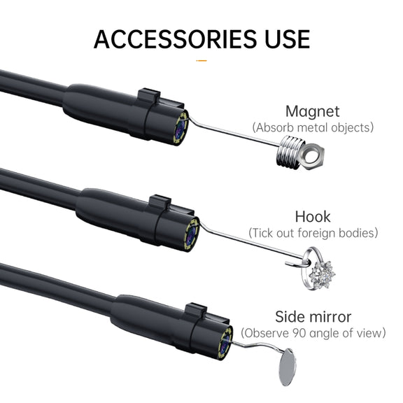 P200 8mm Side Lenses Integrated Industrial Pipeline Endoscope with 4.3 inch Screen, Spec:5m Tube