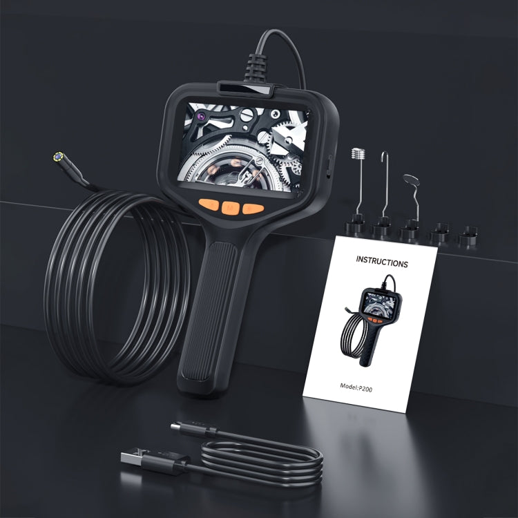 P200 8mm Side Lenses Integrated Industrial Pipeline Endoscope with 4.3 inch Screen, Spec:5m Tube
