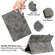 For Lenovo Tab P12 Tiger Pattern Flip Leather Tablet Case(Grey)