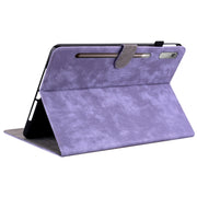 For Lenovo Tab P12 Tiger Pattern Flip Leather Tablet Case(Purple)