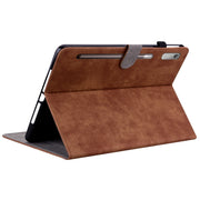 For Lenovo Tab P12 Tiger Pattern Flip Leather Tablet Case(Brown)