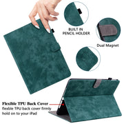 For Lenovo Tab P12 Tiger Pattern Flip Leather Tablet Case(Dark Green)