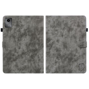 For Lenovo Tab M11/Xiaoxin Pad 11 2024 Tiger Pattern Flip Leather Tablet Case(Grey)
