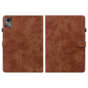 For Lenovo Tab M11/Xiaoxin Pad 11 2024 Tiger Pattern Flip Leather Tablet Case(Brown)