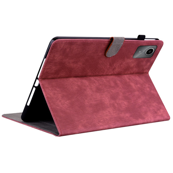 For Lenovo Tab M11/Xiaoxin Pad 11 2024 Tiger Pattern Flip Leather Tablet Case(Red)