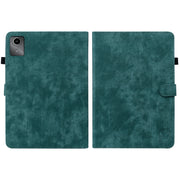 For Lenovo Tab M11/Xiaoxin Pad 11 2024 Tiger Pattern Flip Leather Tablet Case(Dark Green)