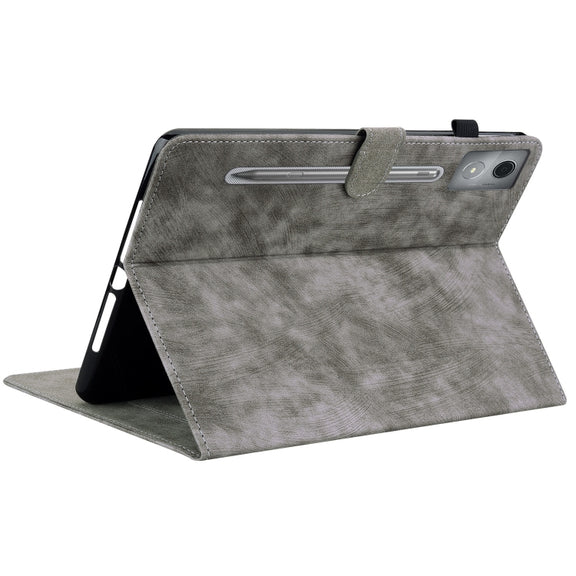 For Lenovo Tab P12 Pro 12.7 2025 Tiger Pattern Flip Leather Tablet Case(Grey)