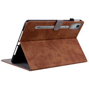 For Lenovo Tab P12 Pro 12.7 2025 Tiger Pattern Flip Leather Tablet Case(Brown)