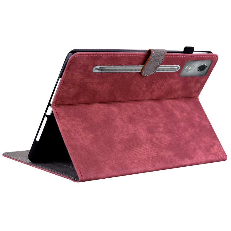 For Lenovo Tab P12 Pro 12.7 2025 Tiger Pattern Flip Leather Tablet Case(Red)