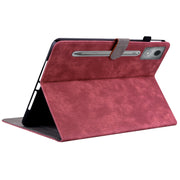 For Lenovo Tab P12 Pro 12.7 2025 Tiger Pattern Flip Leather Tablet Case(Red)
