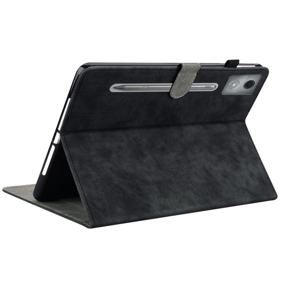 For Lenovo Tab P12 Pro 12.7 2025 Tiger Pattern Flip Leather Tablet Case(Black)