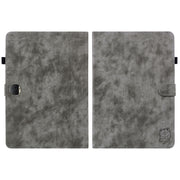 For Honor Pad 9 12.1 Embossed Tiger Pattern Leather Tablet Case(Grey)