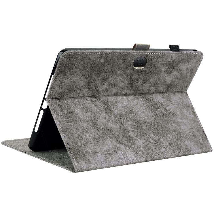 For Honor Pad 9 12.1 Embossed Tiger Pattern Leather Tablet Case(Grey)