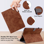 For Honor Pad 9 12.1 Embossed Tiger Pattern Leather Tablet Case(Brown)
