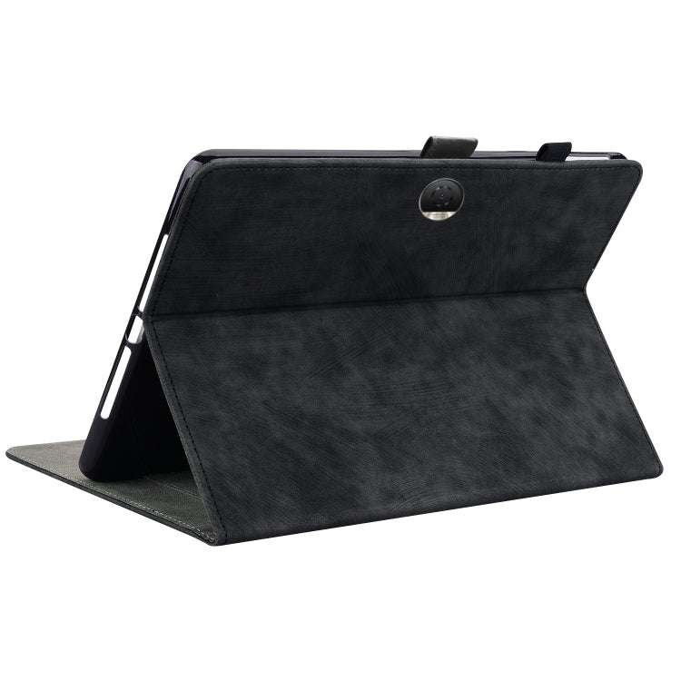 For Honor Pad 9 12.1 Embossed Tiger Pattern Leather Tablet Case(Black)