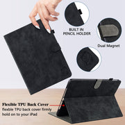 For Honor Pad 9 12.1 Embossed Tiger Pattern Leather Tablet Case(Black)