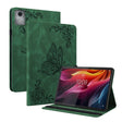For Lenovo Tab K11 Plus Butterfly Flower Embossed Leather Tablet Case(Green) - Lenovo by PMC TechLife | Online Shopping South Africa | PMC TechLife | Buy Now Pay Later Mobicred