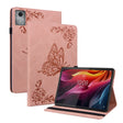 For Lenovo Tab K11 Plus Butterfly Flower Embossed Leather Tablet Case(Rose Gold) - Lenovo by PMC TechLife | Online Shopping South Africa | PMC TechLife | Buy Now Pay Later Mobicred