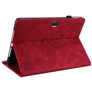 For Honor Pad 9 12.1 Butterfly Flower Embossed Leather Tablet Case(Red)