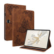 For Honor Pad 9 12.1 Butterfly Flower Embossed Leather Tablet Case(Brown) - free shipping - PMC TechLife - Order now!