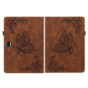 For Honor Pad 9 12.1 Butterfly Flower Embossed Leather Tablet Case(Brown)
