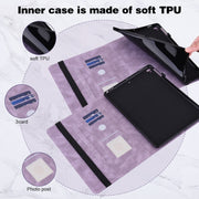 For Samsung Galaxy Tab S9 Embossed Butterfly Pattern Horizontal Flip Leather Tablet Case(Purple)