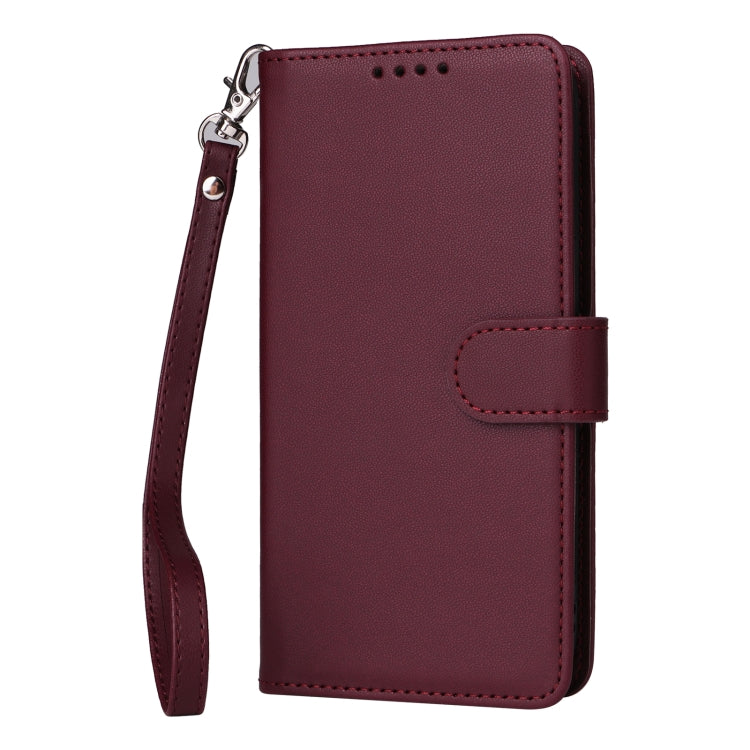 For iPhone 16 Plus BETOPNICE BN-005 2 in 1 Detachable Imitate Genuine Leather Phone Case(Wine Red)